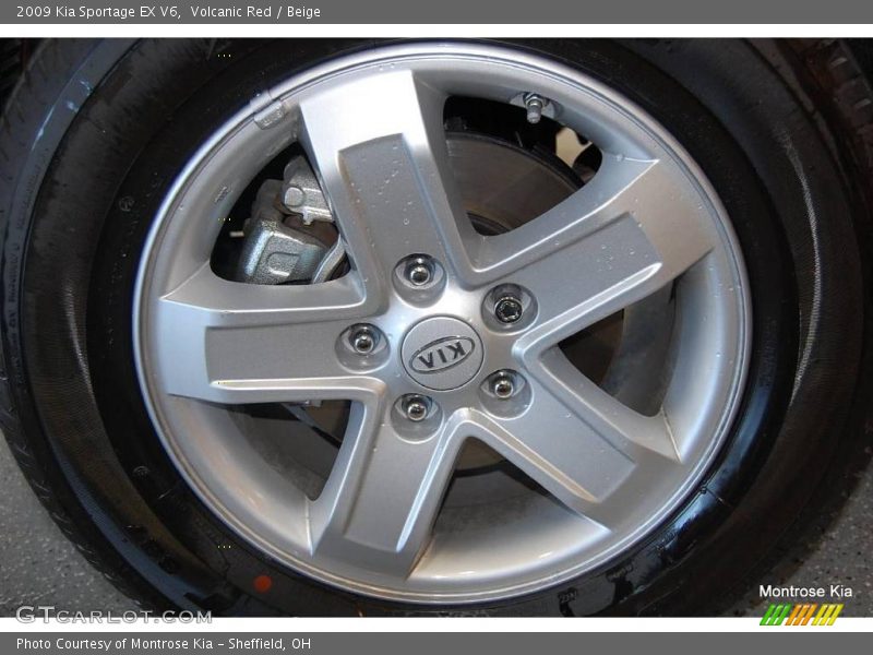 Volcanic Red / Beige 2009 Kia Sportage EX V6