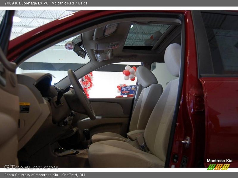 Volcanic Red / Beige 2009 Kia Sportage EX V6