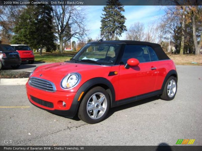 Chili Red / Black/Grey 2009 Mini Cooper Convertible