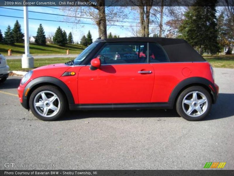 Chili Red / Black/Grey 2009 Mini Cooper Convertible
