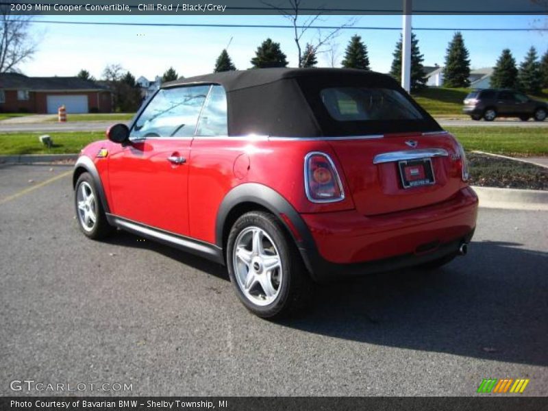 Chili Red / Black/Grey 2009 Mini Cooper Convertible