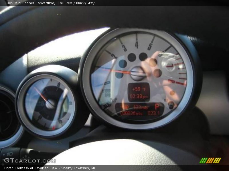 Chili Red / Black/Grey 2009 Mini Cooper Convertible