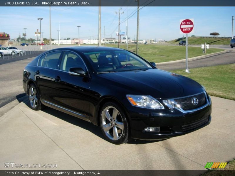 Black Sapphire Pearl / Black 2008 Lexus GS 350