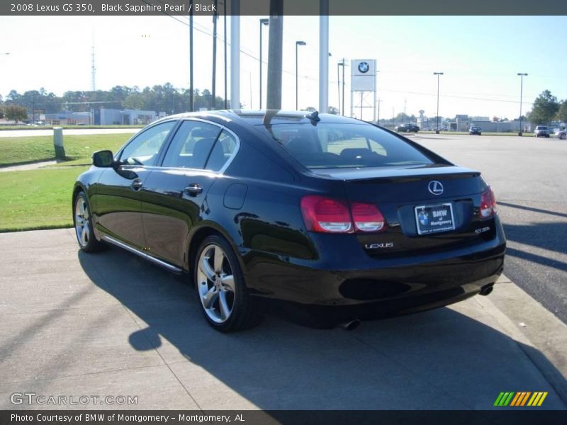 Black Sapphire Pearl / Black 2008 Lexus GS 350