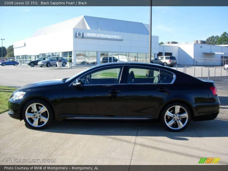 Black Sapphire Pearl / Black 2008 Lexus GS 350