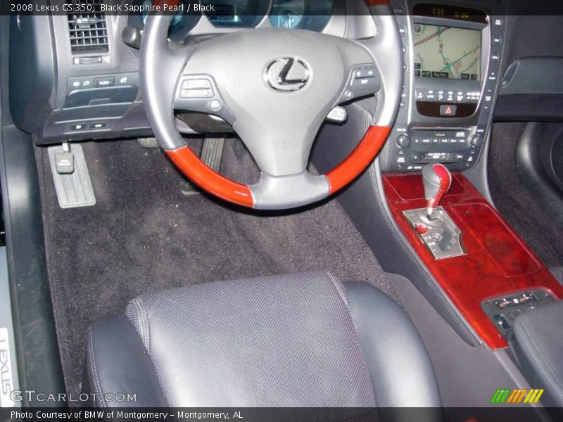 Black Sapphire Pearl / Black 2008 Lexus GS 350