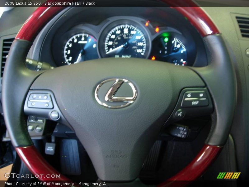 Black Sapphire Pearl / Black 2008 Lexus GS 350