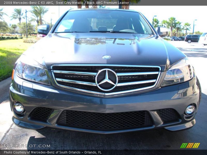 Steel Grey Metallic / Black AMG Premium Leather 2009 Mercedes-Benz C 63 AMG