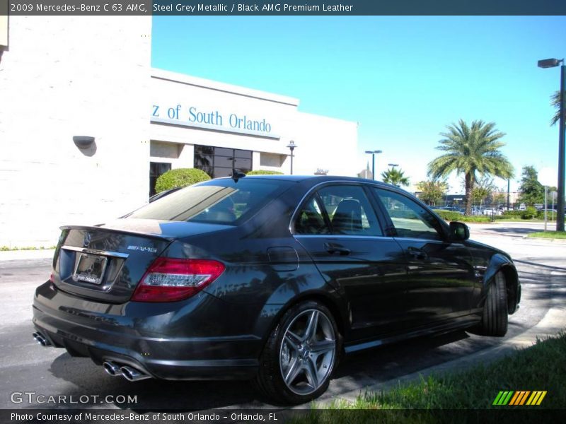 Steel Grey Metallic / Black AMG Premium Leather 2009 Mercedes-Benz C 63 AMG