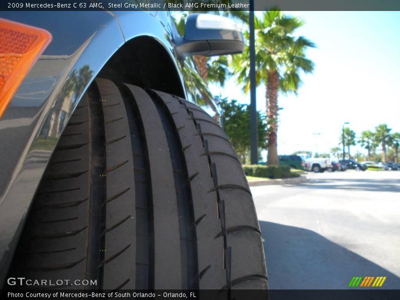 Steel Grey Metallic / Black AMG Premium Leather 2009 Mercedes-Benz C 63 AMG