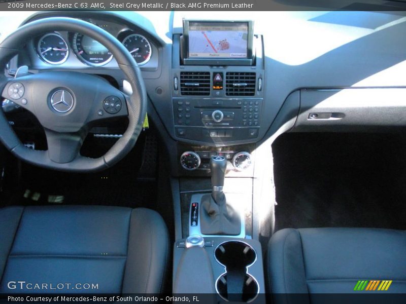 Steel Grey Metallic / Black AMG Premium Leather 2009 Mercedes-Benz C 63 AMG