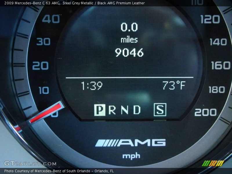 Steel Grey Metallic / Black AMG Premium Leather 2009 Mercedes-Benz C 63 AMG