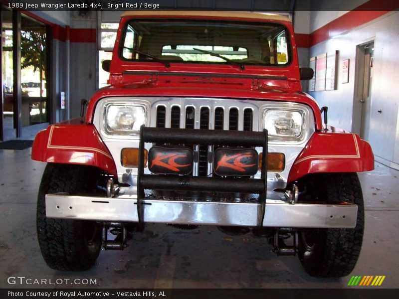 Bright Red / Beige 1989 Jeep Wrangler Laredo 4x4