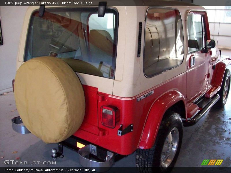 Bright Red / Beige 1989 Jeep Wrangler Laredo 4x4