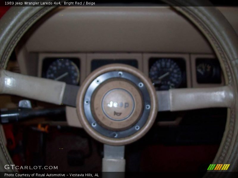 Bright Red / Beige 1989 Jeep Wrangler Laredo 4x4