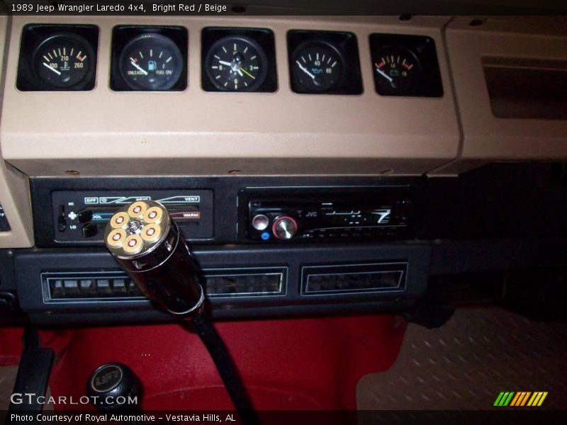 Bright Red / Beige 1989 Jeep Wrangler Laredo 4x4