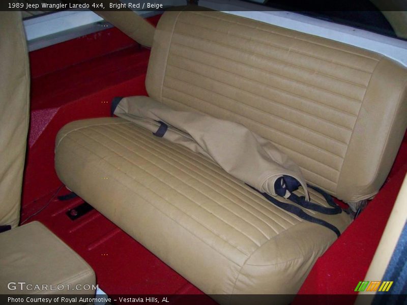 Bright Red / Beige 1989 Jeep Wrangler Laredo 4x4