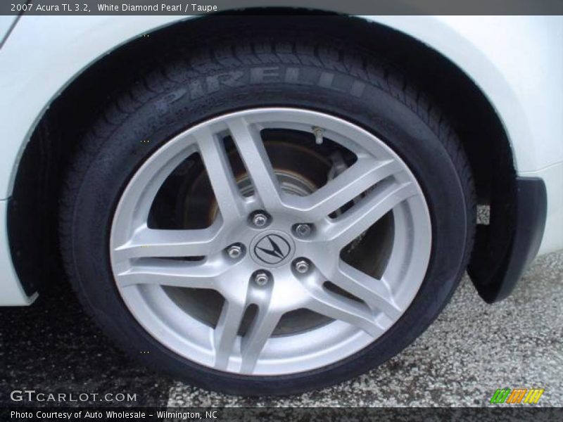 White Diamond Pearl / Taupe 2007 Acura TL 3.2