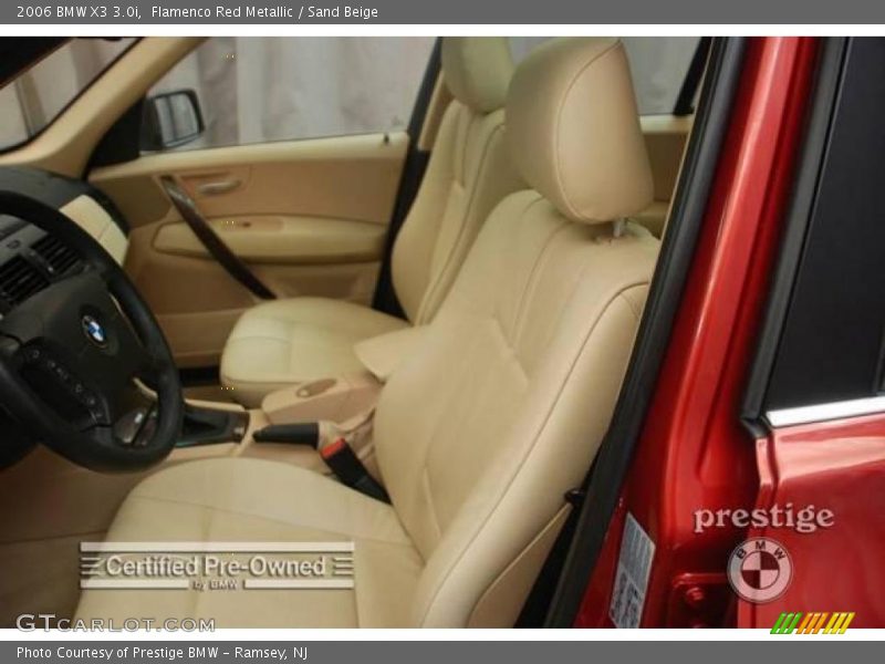 Flamenco Red Metallic / Sand Beige 2006 BMW X3 3.0i