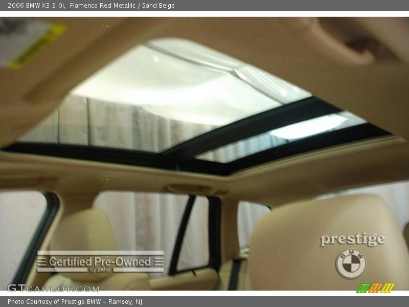 Flamenco Red Metallic / Sand Beige 2006 BMW X3 3.0i
