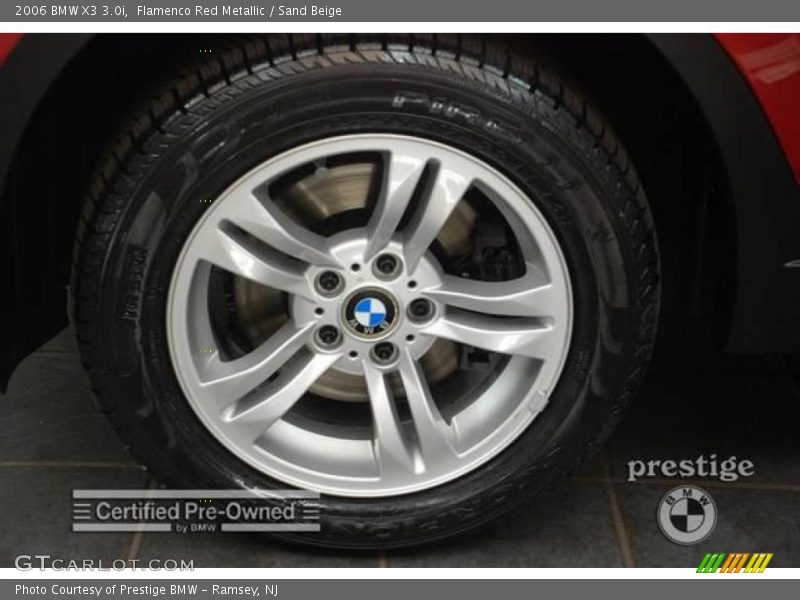Flamenco Red Metallic / Sand Beige 2006 BMW X3 3.0i