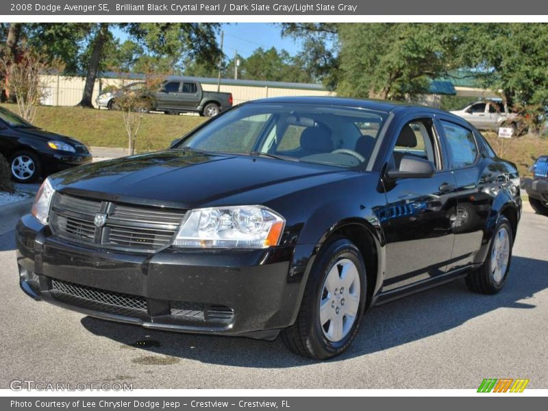 Brilliant Black Crystal Pearl / Dark Slate Gray/Light Slate Gray 2008 Dodge Avenger SE