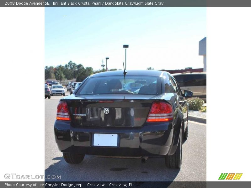 Brilliant Black Crystal Pearl / Dark Slate Gray/Light Slate Gray 2008 Dodge Avenger SE