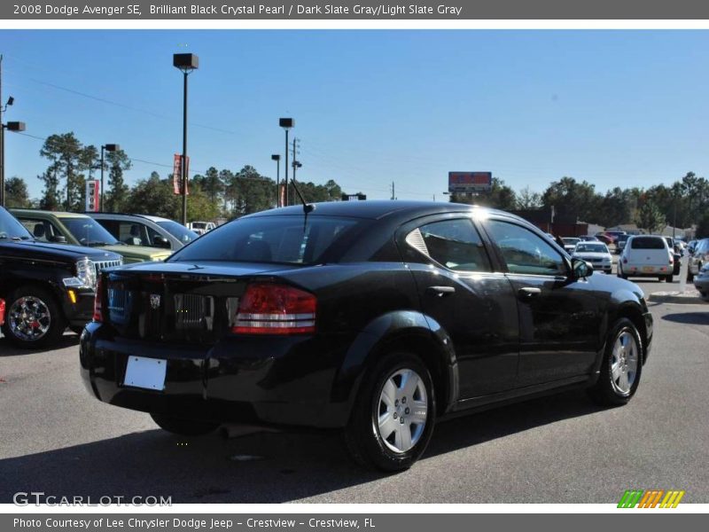 Brilliant Black Crystal Pearl / Dark Slate Gray/Light Slate Gray 2008 Dodge Avenger SE