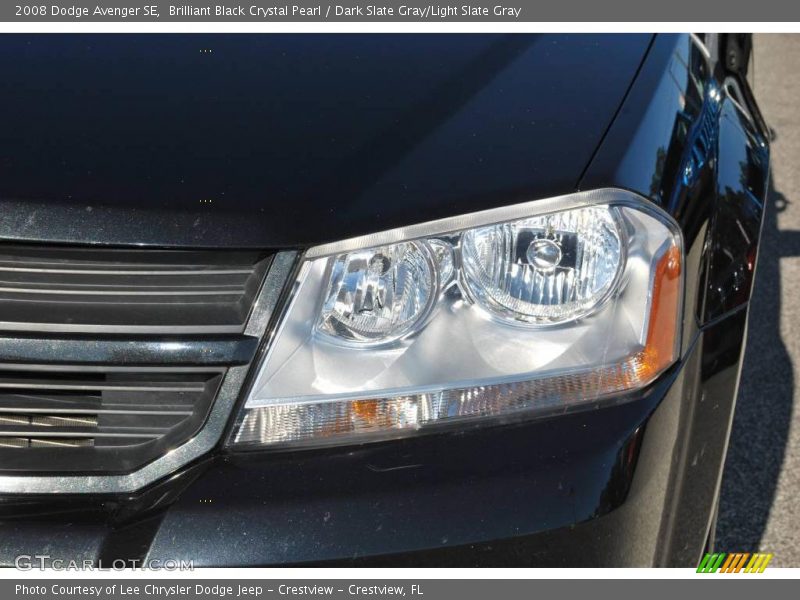 Brilliant Black Crystal Pearl / Dark Slate Gray/Light Slate Gray 2008 Dodge Avenger SE