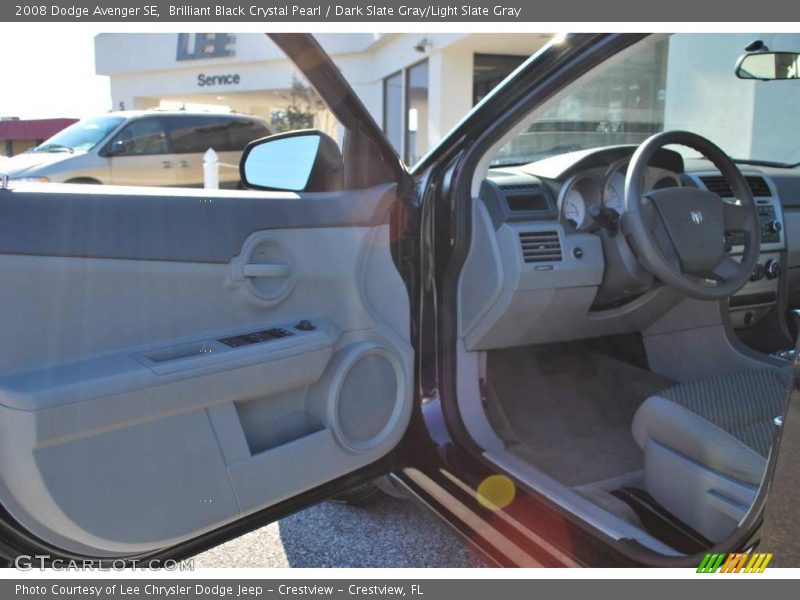 Brilliant Black Crystal Pearl / Dark Slate Gray/Light Slate Gray 2008 Dodge Avenger SE