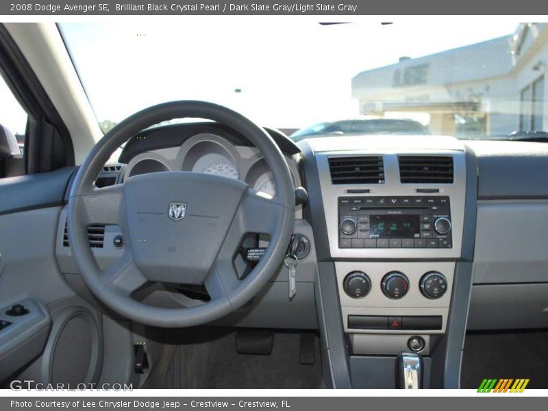 Brilliant Black Crystal Pearl / Dark Slate Gray/Light Slate Gray 2008 Dodge Avenger SE
