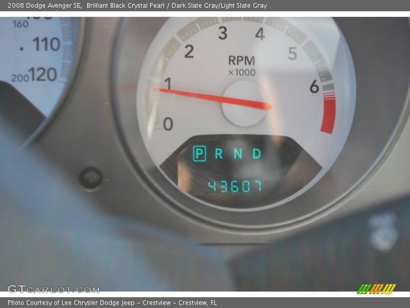 Brilliant Black Crystal Pearl / Dark Slate Gray/Light Slate Gray 2008 Dodge Avenger SE