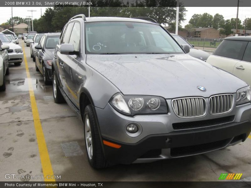 Silver Grey Metallic / Black 2008 BMW X3 3.0si