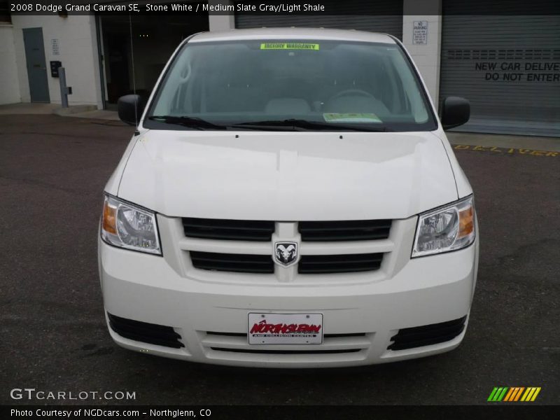 Stone White / Medium Slate Gray/Light Shale 2008 Dodge Grand Caravan SE