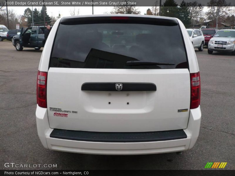 Stone White / Medium Slate Gray/Light Shale 2008 Dodge Grand Caravan SE