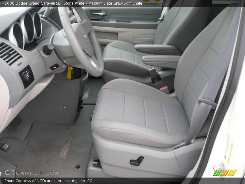 Stone White / Medium Slate Gray/Light Shale 2008 Dodge Grand Caravan SE
