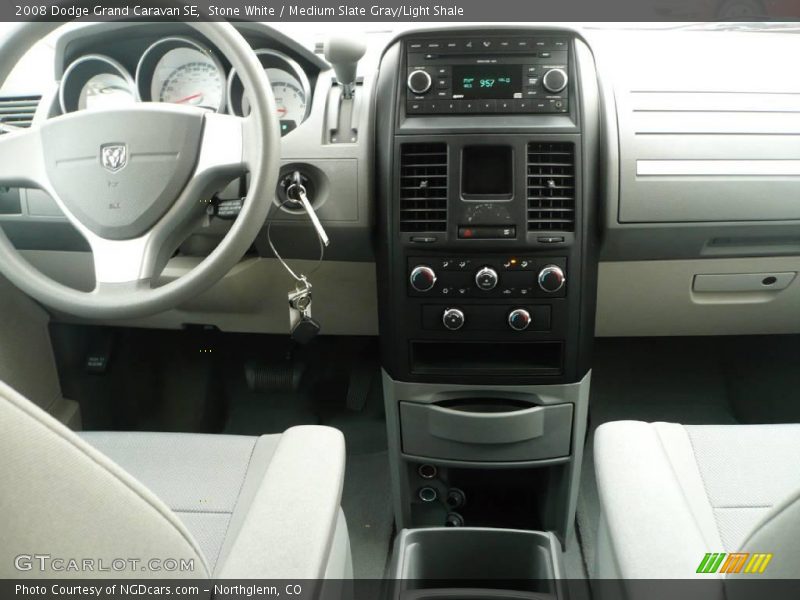 Stone White / Medium Slate Gray/Light Shale 2008 Dodge Grand Caravan SE