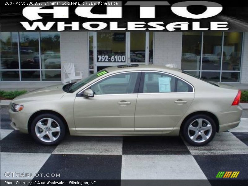 Shimmer Gold Metallic / Sandstone Beige 2007 Volvo S80 3.2