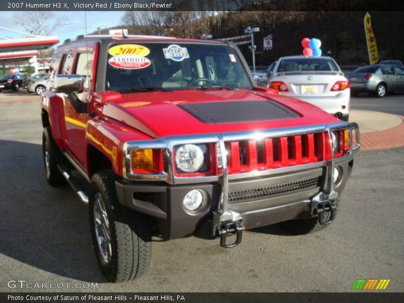 Victory Red / Ebony Black/Pewter 2007 Hummer H3 X