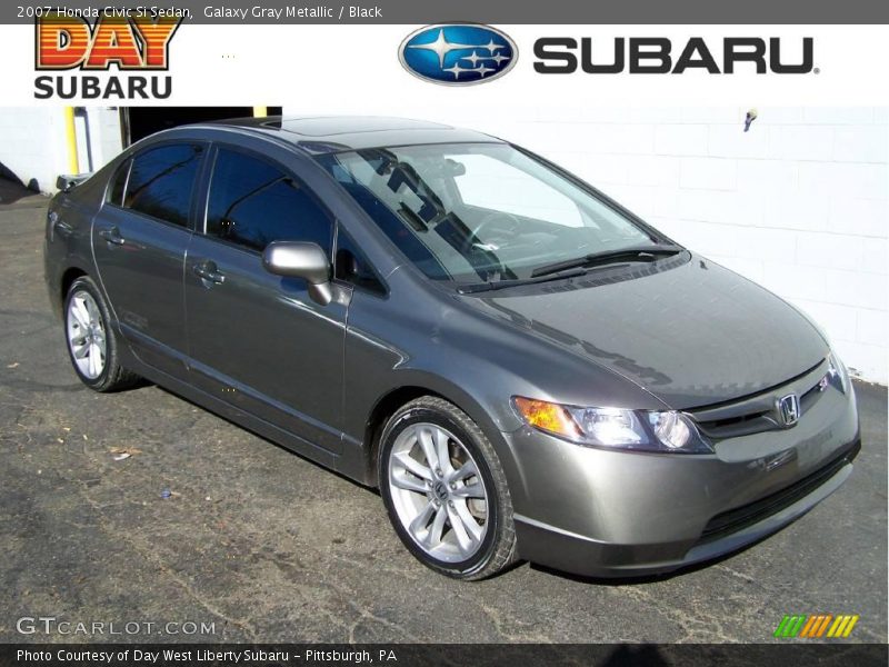 Galaxy Gray Metallic / Black 2007 Honda Civic Si Sedan