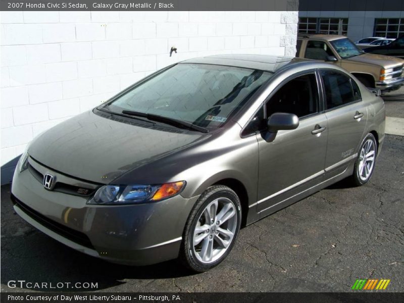 Galaxy Gray Metallic / Black 2007 Honda Civic Si Sedan