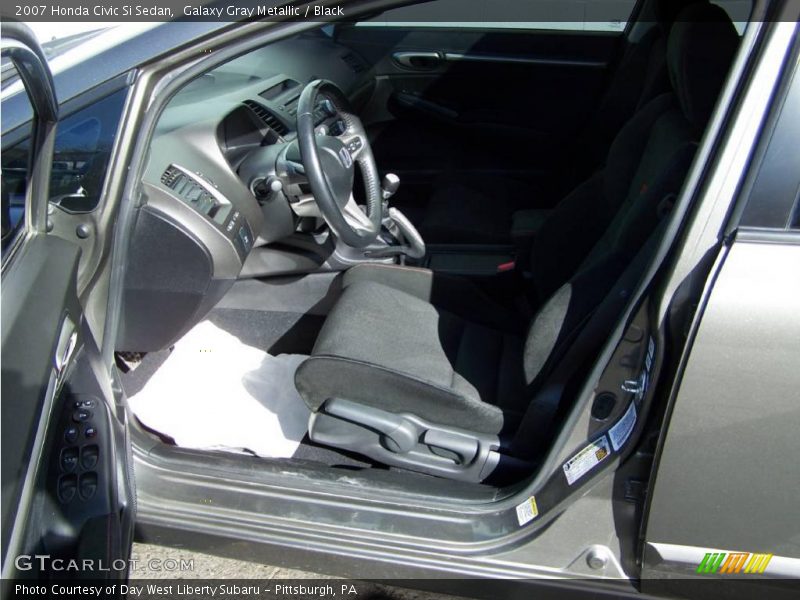 Galaxy Gray Metallic / Black 2007 Honda Civic Si Sedan