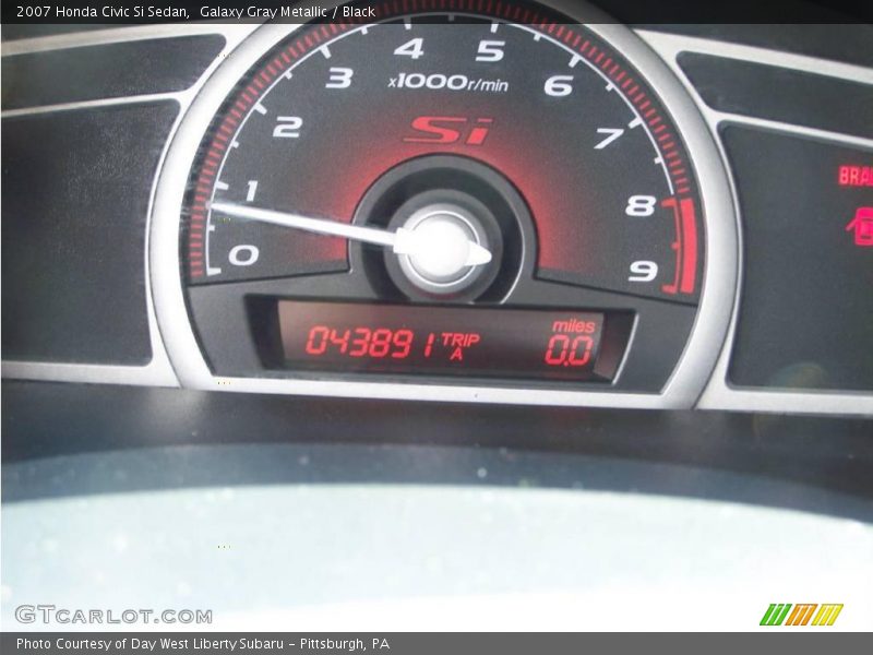 Galaxy Gray Metallic / Black 2007 Honda Civic Si Sedan