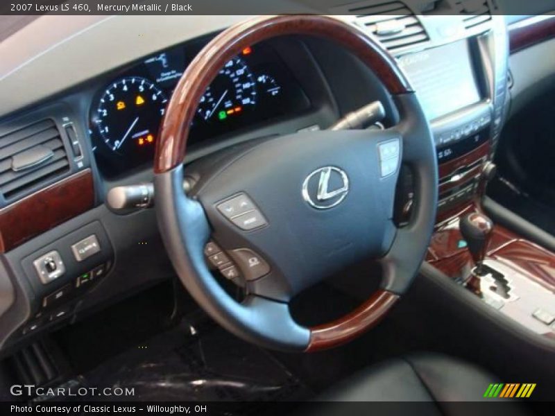 Mercury Metallic / Black 2007 Lexus LS 460