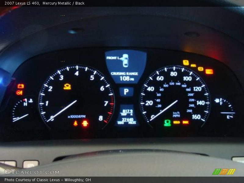 Mercury Metallic / Black 2007 Lexus LS 460
