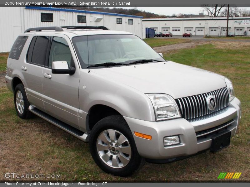 Silver Birch Metallic / Camel 2006 Mercury Mountaineer Luxury AWD