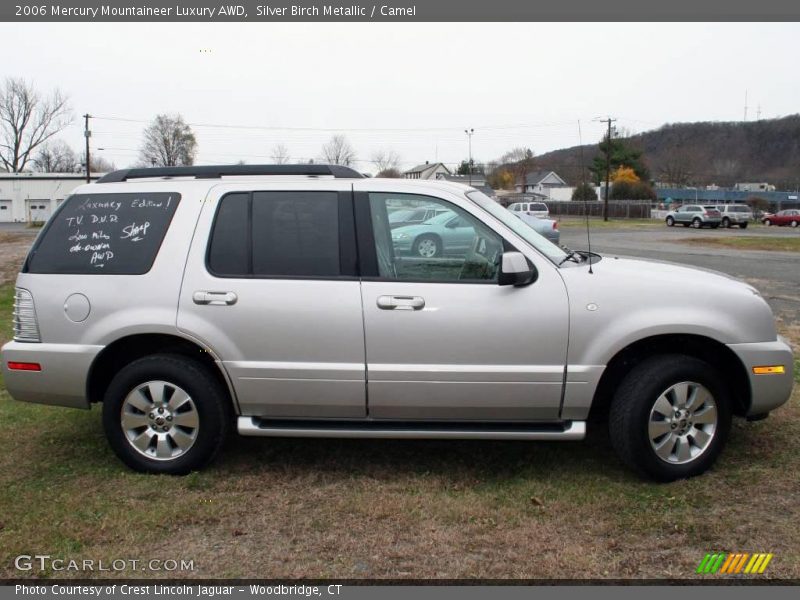 Silver Birch Metallic / Camel 2006 Mercury Mountaineer Luxury AWD