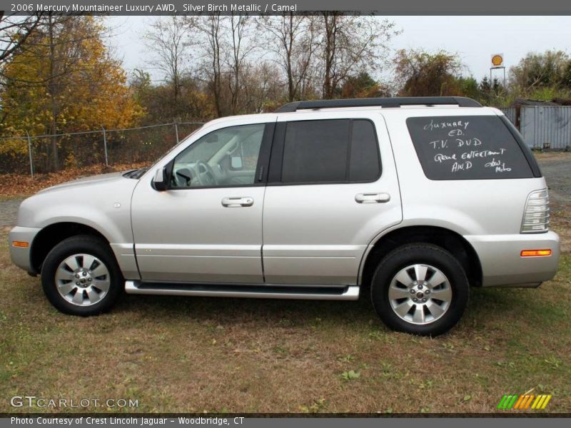 Silver Birch Metallic / Camel 2006 Mercury Mountaineer Luxury AWD