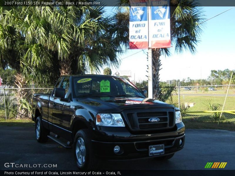 Black / Medium Flint 2007 Ford F150 STX Regular Cab