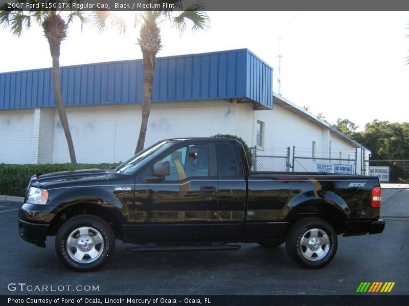 Black / Medium Flint 2007 Ford F150 STX Regular Cab